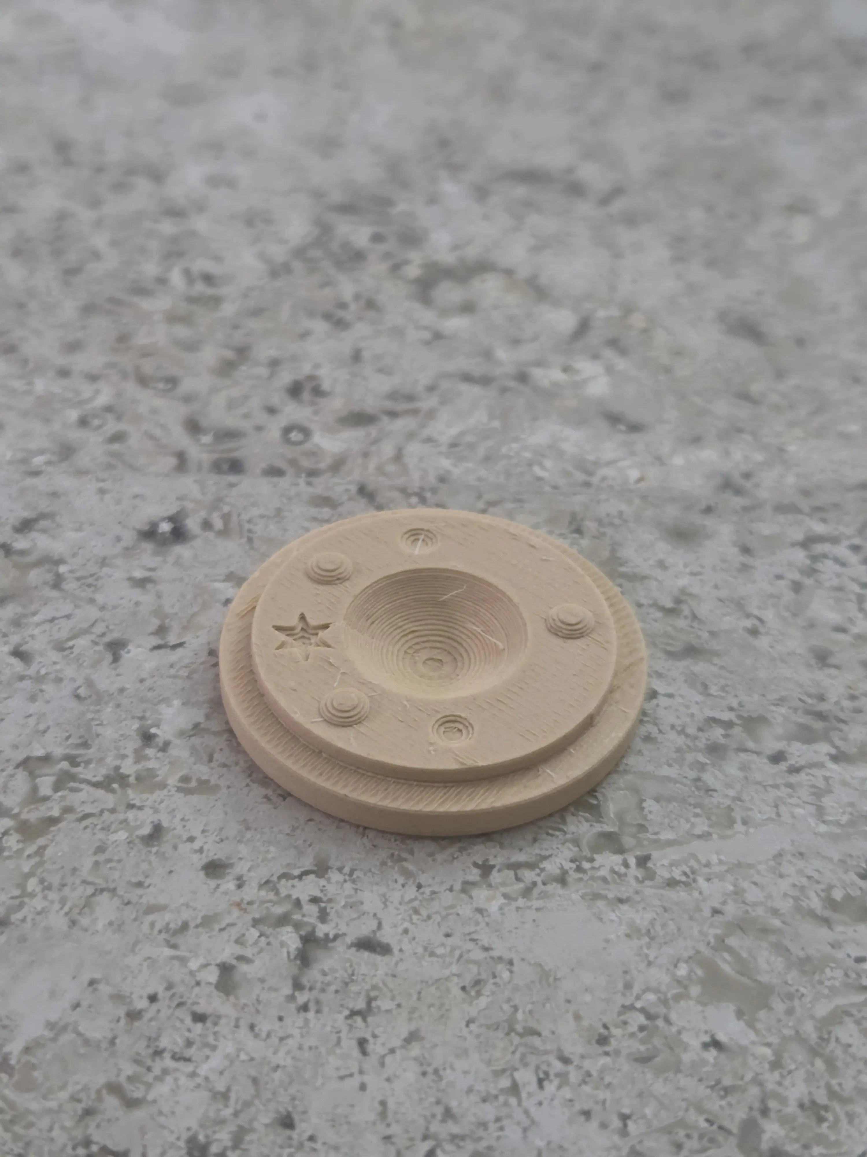 Crystal Sphere Holder Stand (3D printed maple wood)