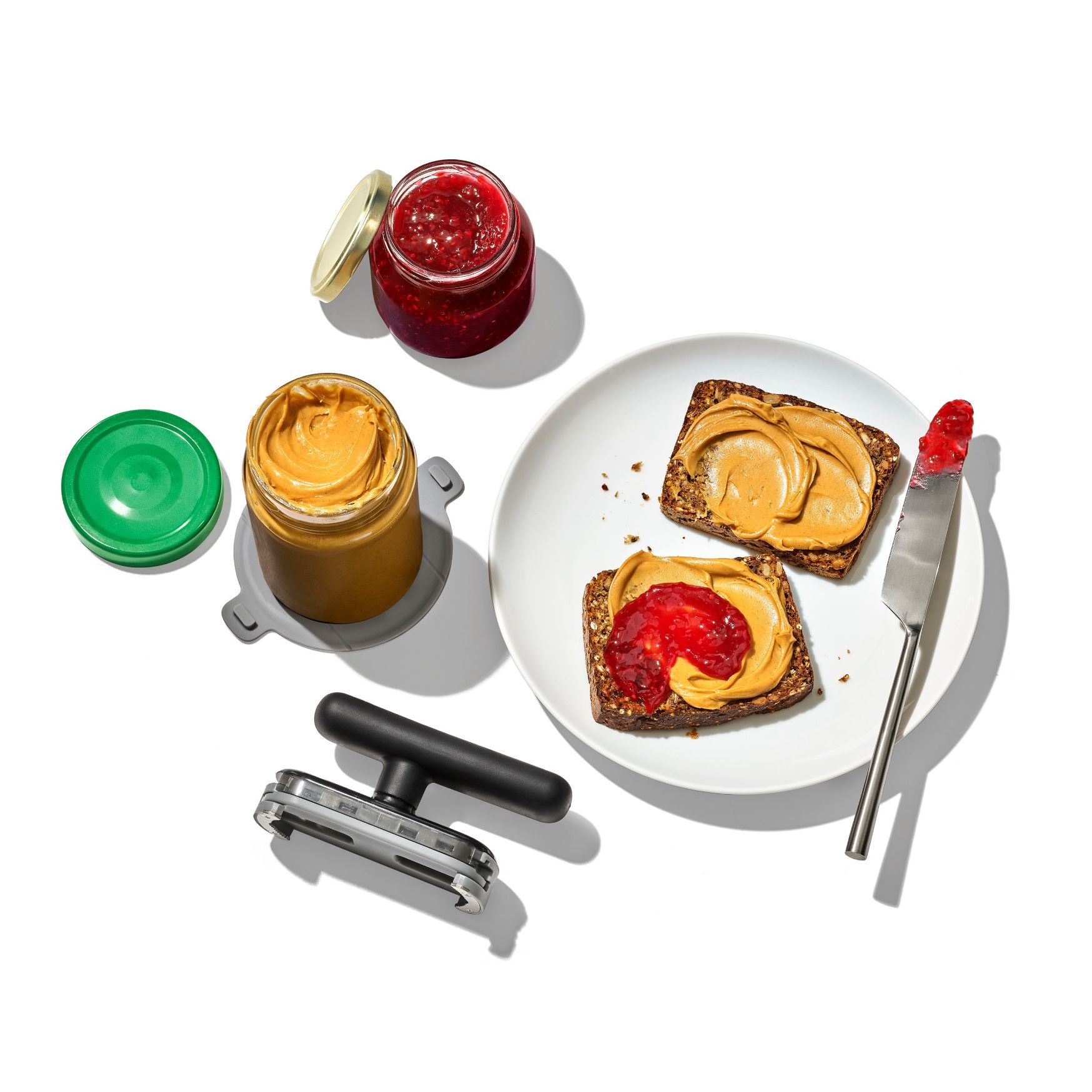 Multifunctional Bottle Opener Household Kitchen Gadget Black ABS Material 12.7x6.6x7.1CM Utensils for Easy Can Opening