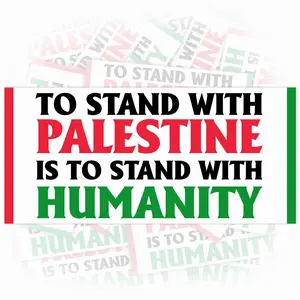 Stand with Palestine Bumper Sticker Free Gaza Humanity Awareness Car Decal Palestine Flag Vinyl Sticker Waterproof Sticker Gift 5U6