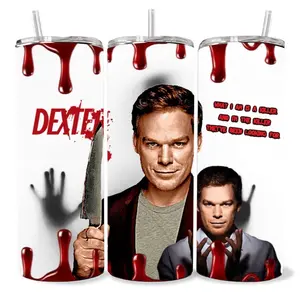 Dexter  20 oz Tumbler - BPA Free, Stainless Steel, Leak Proof, Clear Lid, Includes Straw
