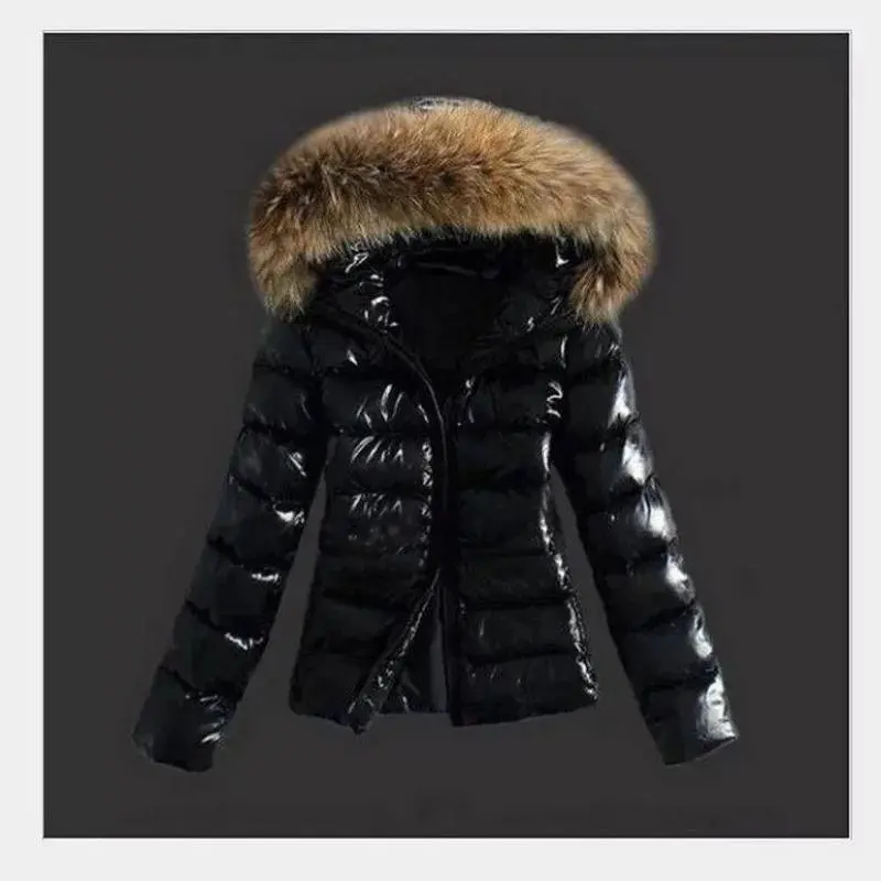 2026 Winter Jackets Women Coats Fashion Faux PU Leather Winter Jackets Women Artificial Fur Collar Coat Female Outerwear fashion used with raincoat