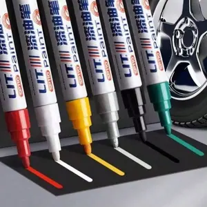 Ut Brand Oil-Based Paint Pen, Waterproof and Anti-Oil, Non-Fading, Suitable for Metal, Plastic, Glass, DIY Crafts, Industrial Repair