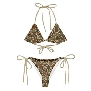 Camo Bikini for Women | Vintage Duck Print Swimsuit | Sexy Summer Beach Set