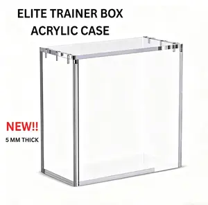 Premium Pokemon ETB Protector Case, 5mm Clear Magnetic Acrylic Display Box with UV-Blocking & Anti-Yellowing Shield, Dustproof Heavy Duty Storage Holder for Elite Trainer Box & Sealed Collectible Card Preservation