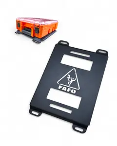 Mount for Klein MODbox , Half Width, FAFO, Heavy Duty 10 ga steel, Powder Coat or Raw Steel (Ready to Paint), Wall or Floor Mount, Less Rattle