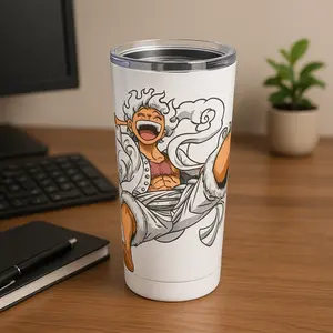 Gear 5 Tumbler 20oz (Anime Inspired) Drinkware Flasks metal cup coffee cup