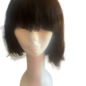 Black Straight Human Wig - Natural Look, Easy to Style, Perfect for Everyday Wear