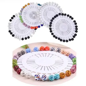 30pcs Versatile Head Scarf Needle Rhinestone Fix Knit Scarf Accessory