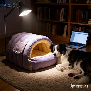 Cozy Winter Cat Cave Warm & Washable Pet Bed for Cats & Small Dogs Cotton Material Ideal for Comfort