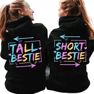 Tall and Short Besties Matching Hoodie, Funny Best Friend BFF Hoodie Matching Outfits Bestie Best Friend for Women Unisex, Perfect Gift Anniversary Clothes