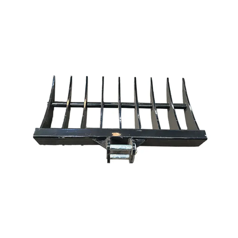 Rake Attachment for Mini Excavator 1-3Ton 800mm Digger Rake 9-tooth