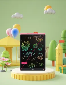 LCD Writing Tablet 16 Inch Electronic Writing Drawing Pad Portable Doodle Board Gifts for Kids Office Memo Home Whiteboard Black