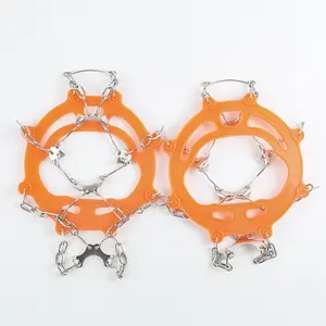 Family Grip 8 Tooth Crampons TPE with High Carbon Steel Spikes for All Ages