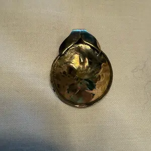 14K Sand Dollar Pendant with Mermaid Tail – Handmade