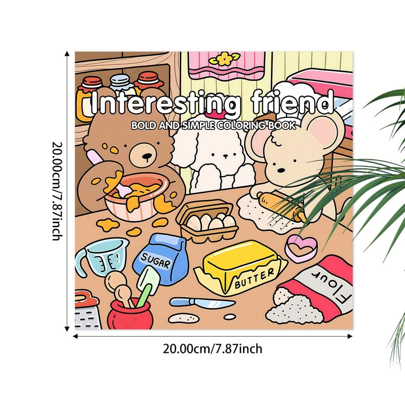 BOBBIE GOODS Adult Coloring Book, 20-Page Drawing Activity, Ideal Gift for Adults & Festive Occasions, Party Supplies