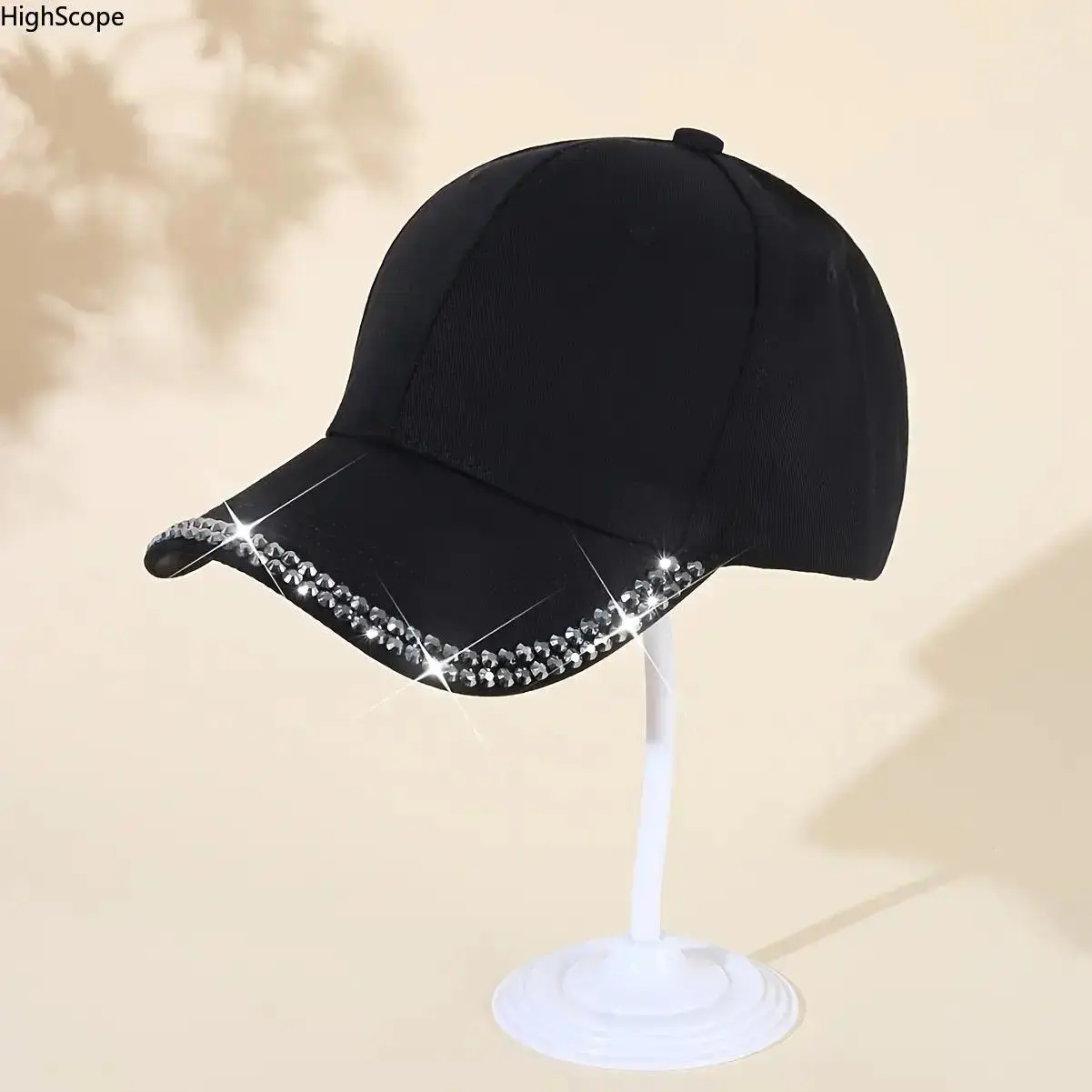 Funky Retro Rhinestone Hats for Women, Solid Color Sparkly Trucker Baseball Cap with Adjustable Fit, Christmas Accessories for Women, Engagement, Funky Unique Accessories, Glamorous, Anniversary
