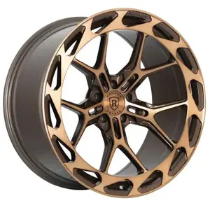 Rohana RFX19 20x9 +35 (5x112) Gloss Bronze Wheel with Bronze Machined Spoke Faces 6.38 Backspacing 1675 Load Rating