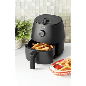 Mainstays 2.2 Qt Air Fryer - Arctic Black, with Non-Stick Cooking Basket