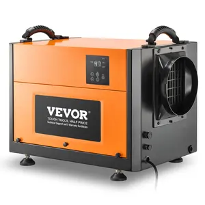 【Super Brand Day】VEVOR 125 Pints Commercial Dehumidifier with Drain Hose, Portable Crawl Space Dehumidifiers for Basement Storage Room Industrial Grade, Auto Defrost/Drainage, Heavy-duty Galvanized Steel, LED Indicate,DEALS FOR YOU