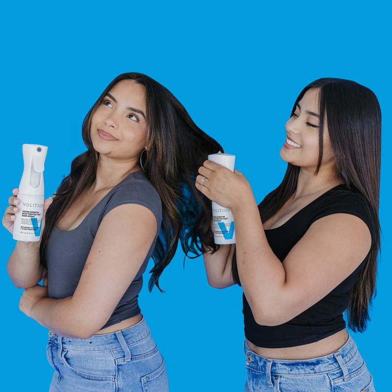 Vegan Keratin Heat Protectant Hair Spray with UV Filters + Plant Proteins
