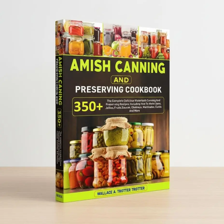 Amish Canning And Preserving Cookbook: 350+ The Complete Delicious Waterbath Canning And Preserving Recipes, Including How To Make Jams, Jellies,Fruits,Sauces, Chutneys, Marinades, Curds And More Paperback – August 3, 2022