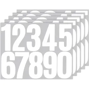 5 Sheets White Numbers 3 Inch, Adhesive Mailbox Numbers for Outside, Vinyl 0-9 Numbers Stickers,  Numbers Stickers for Mailbox Signs Doors Address
