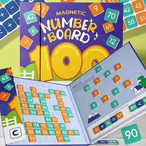 112pcs Math Learning Cards for Kids, Addition Subtraction Multiplication Division, Numbers 0-100 Magnetic Board, Early Education Toy, Math Learning Tools