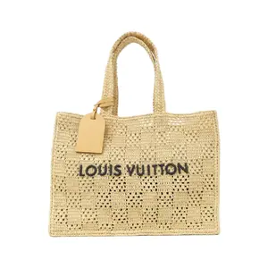 Pre-owned Louis Vuitton Straw Tote Bags Damier Raffia Summer Shopper Tote