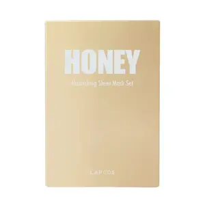 LAPCOS: Honey Extract Face Mask [5-Pack] | Daily Nourishing/Hydrating/Smoothing | Honey Extract, Sodium Hyaluronate Crosspolymer, Calendula Officinalis Flower Extract