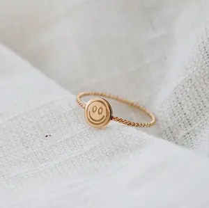 Smile Ring | Hand-stamped  Smiley Face Rings