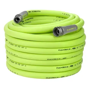 Flexzilla HFZG6100YW Garden Hose 3/4In X 100Ft 3/4In   11 1/2 Ght Fittings