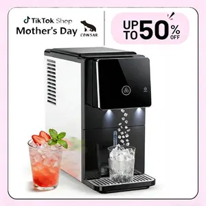 COWSAR Nugget Ice Maker Dispenser, Self Dispensing Pellet Ice Machine, 33lbs/24H, 15Mins Quick Ice Make, 33lbs Sonic Ice Storage, Ice Full Indicator, Self-Cleaning, Kitchen, Office,  Bar, Party