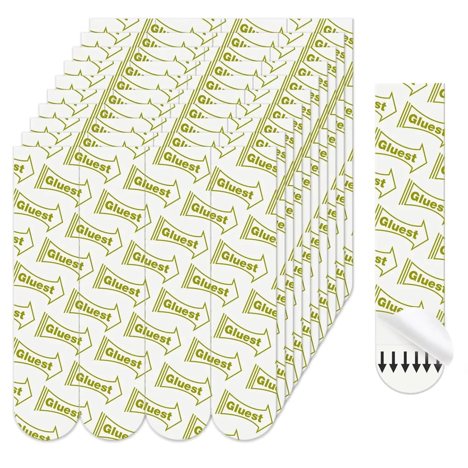 40 Large Removable Adhesive Picture Hanging Strips Refill Damage Free Double Sided Heavy Duty Mounting Tape for Home Office Wall Decor 0.79in×3.54in