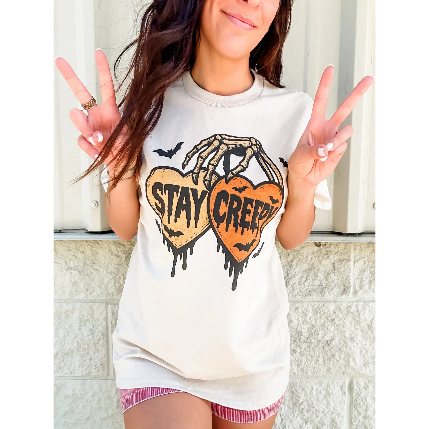 Stay Creepy Graphic Top