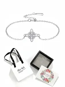 Silver Shine Celtic Knot Bracelet Light luxury and elegant Celtic knot bracelet for women.Comes with an exquisite drawer-style jewelry box.Perfect for birthdays, Mother's Day, Valentine's Day, Christmas and anniversaries.