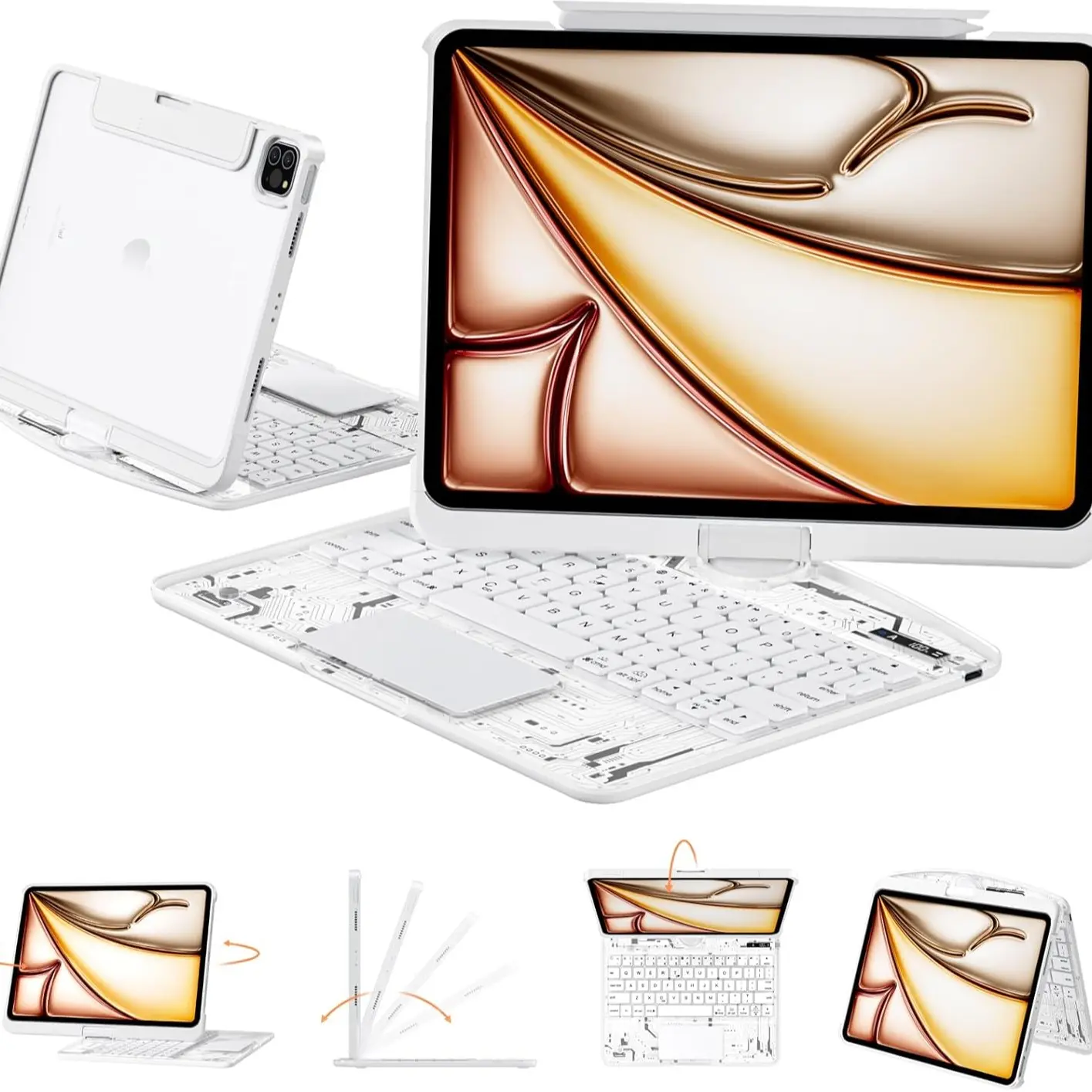 Transparent white (not include iPad)