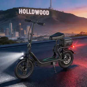 A500W Peak Power Electric Scooter | 22MPH Fast Speed, 20-60 Miles Long Range, 10.5-22.5Ah Battery, 14-inch Inflatable Tires, Adjustable Height & Electronic Brake, Commuter Off-Road Scooter for Adults