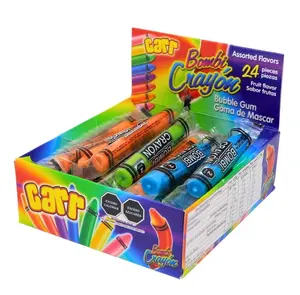 CARRIZOS BOMBI CRAYON CHEWING BUBBLE GUM BOX 24CT 7.61OZ PARTY FAVOR CARRIZOS BOMBI CRAYON CHEWING BUBBLE GUM BOX 24CT 7.61OZ PARTY FAVOR
