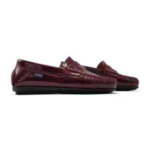 Atlanta Mocassin Burgundy Patent Penny Loafer