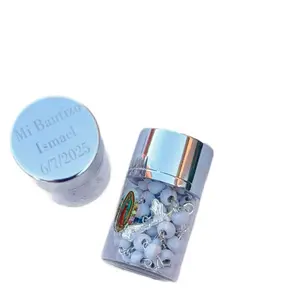 12pcs Baptism Favors Personalized Rosaries, Recuerdos para Bautizo, Communion, Quinceañera