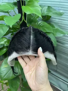 13*4 Lace Frontal Unit Middle Parting Human Hair Frontal with Braiding, Fashionable Glueless Frontal Wig for Women, Human Hair Extensions & Pieces