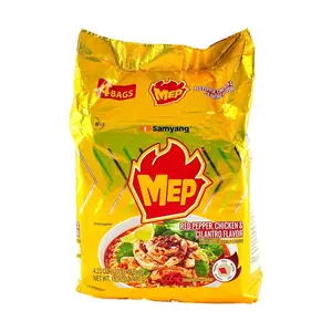 Samyang MEP Series Spicy Chicken & Cilantro Soup Ramen Noodles 4-Pack (480g) - New Flavor Explosion!