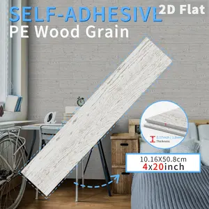 12/24 Pieces Strip Foam Tile Sticker, No Residual Removable Wall Tile, Embossed PE Foam - Seamless Waterproof Strip, Wiped Clean, No Damage, Removable, Waterproof Self Adhesive