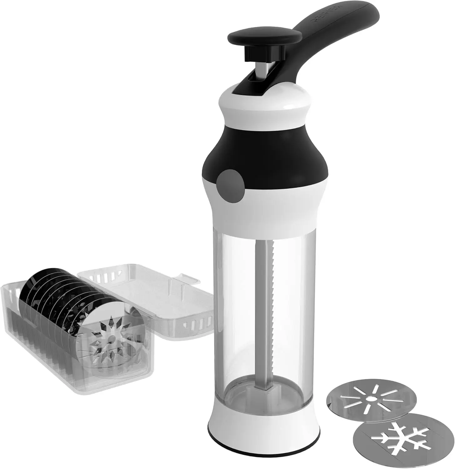 14-Piece Upgraded Heavy-Duty Cookie Press Set With Stainless Steel Disks And Storage Case