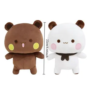 Cute Bubu and Dudu Panda Plush Doll Soft Sleeping Buddy Kawaii Cartoon Fluffy Bear Toy Car Sofa Decor Christmas/Birthday Gift