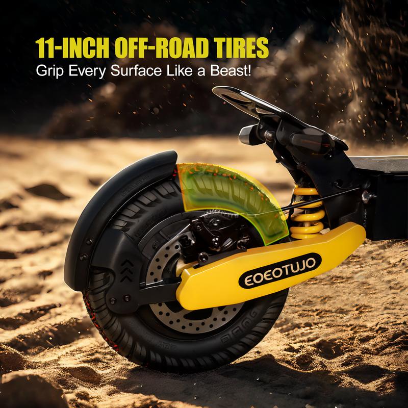 EOEOTWO All Terrain Electric Scooter,1200W Violent Motor,30MPH Fast 20/40Miles Range,3 Seconds Folding,330LBs Load Capacity,Dual Shock Absorption,Foldable Off-Road E-Scooter