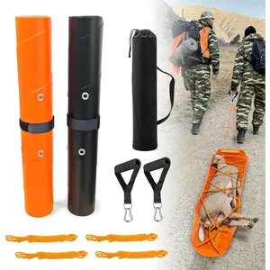 2-Pack Deer Drag Sled - Heavy-Duty 600D PVC Tear-Resistant Hunting Mats, Portable 73" x 22.8" Game Hauler with Ropes, Waterproof for Deer, Elk, Fishing