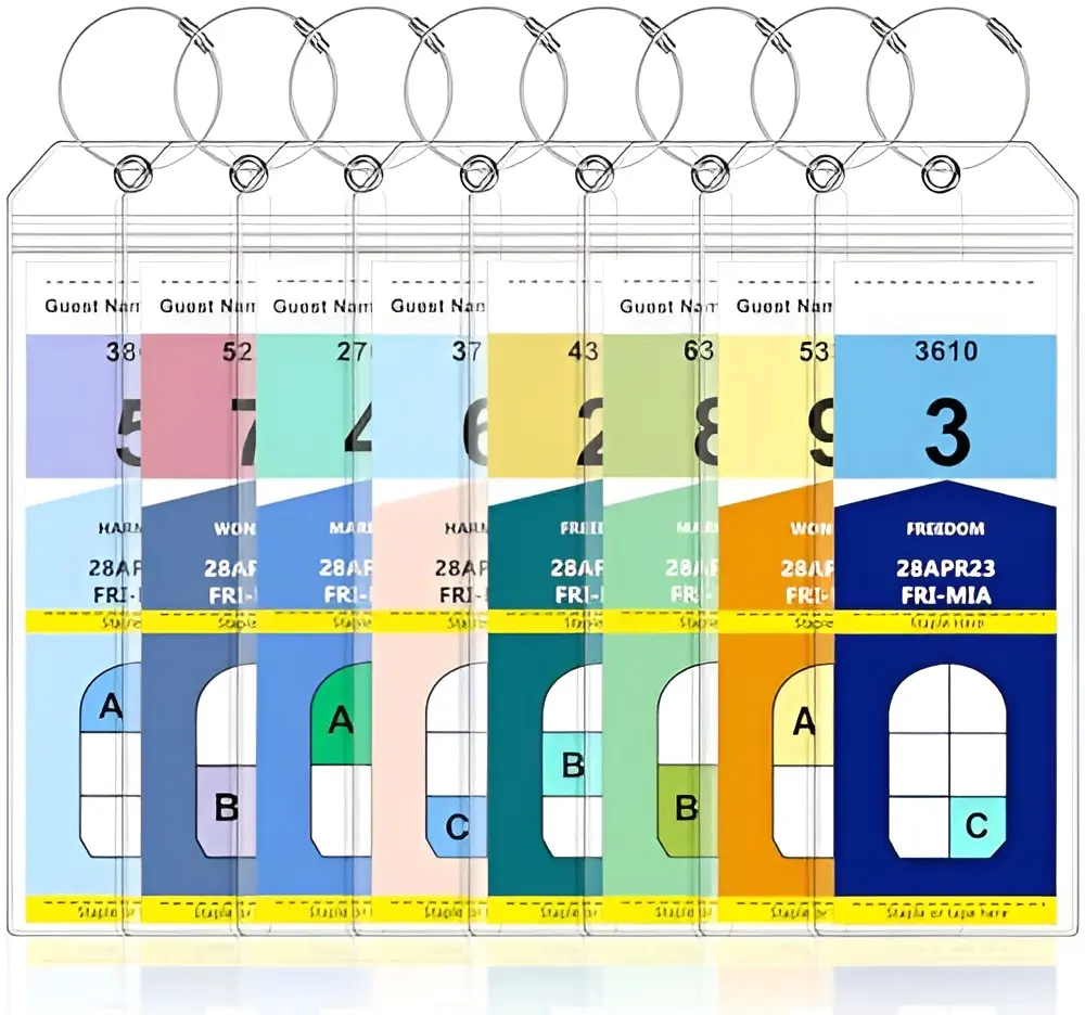 8 Pack Luggage Tags Travel Essentials & Cruise Essentials for NCL, Princess, Carnival, Royal Caribbean & Celebrity Cruise Ships