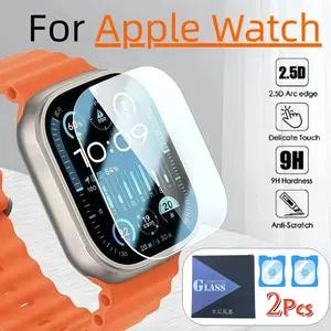 2-Pack HD Screen Protector for Apple Watch Ultra/ultra2/ultra 3, 49mm Steel Glass, Full Coverage, Anti-Shock, Anti-Scratch, Ar Coating