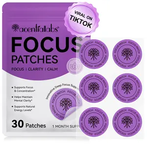 Acentiallabs Focus Patch, Vitamin B & Essential Nutrients, Supports Concentration, Clear Mind, Gradual Skin Release, Gentle Nourishment, Brain Booster